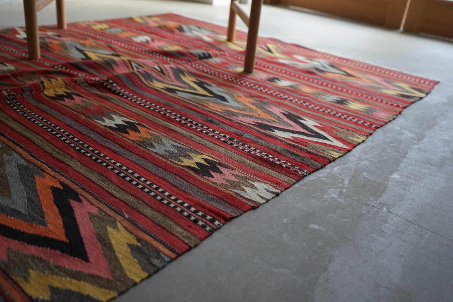 TURKEY BALKAN OLD KILIM 1950-1960年代 159 × 116 cm