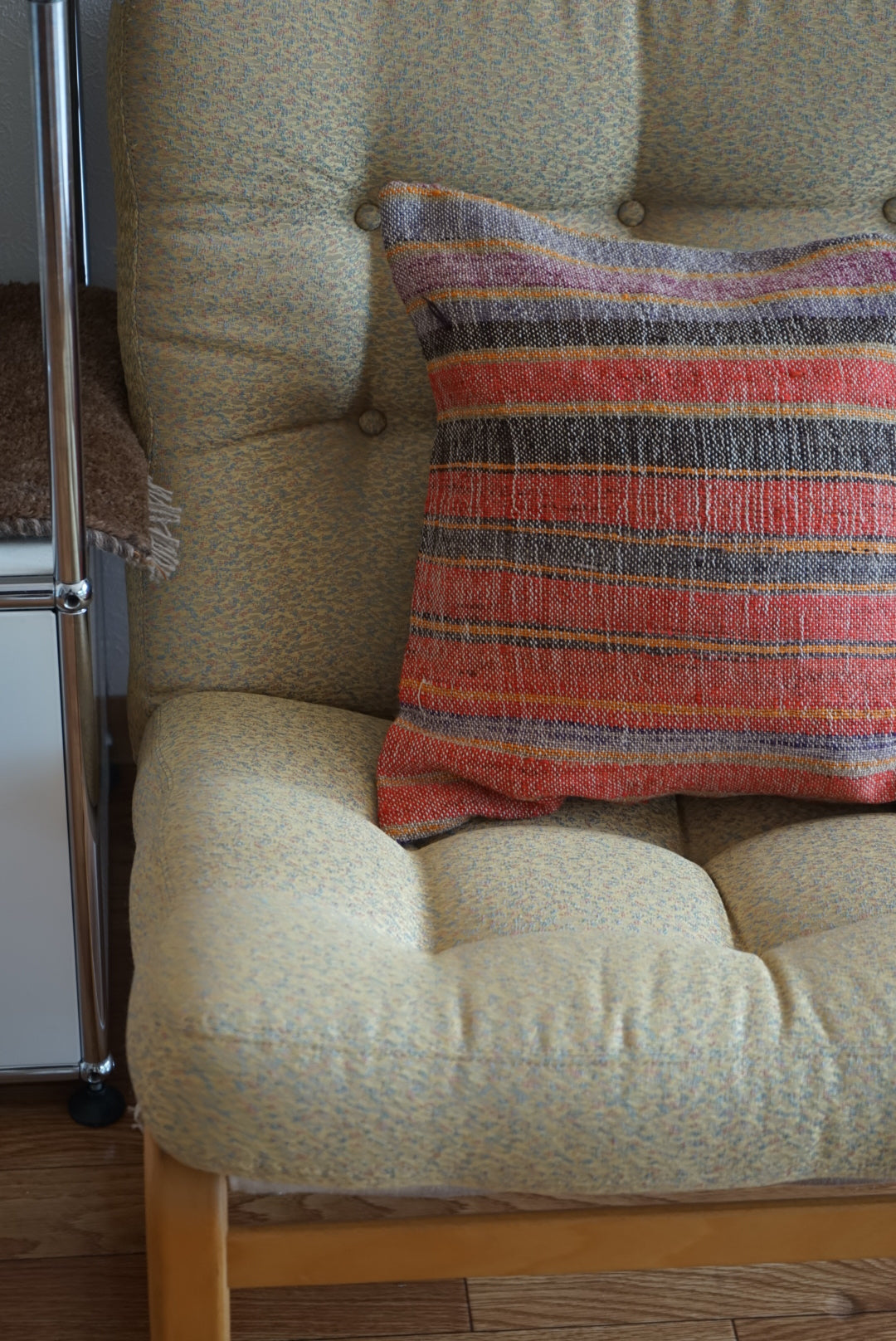 Türkiye Old Kilim Cushion Cover Red Mix Stripe 40 × 40 cm No.TR25365