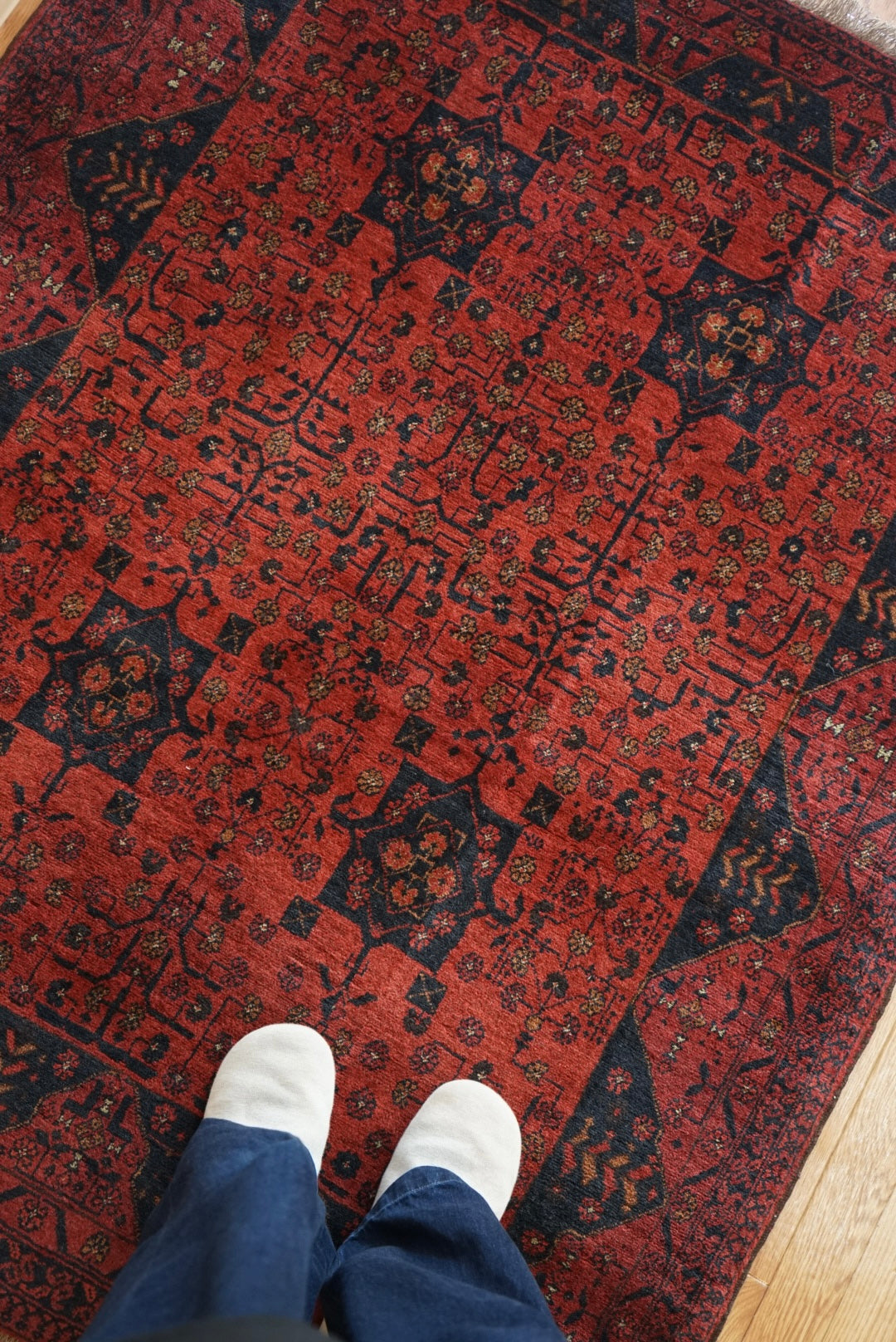 Afghanistan Old Turkmen RichRed 1970年代 177.5 × 142.5 cm No.AF2524