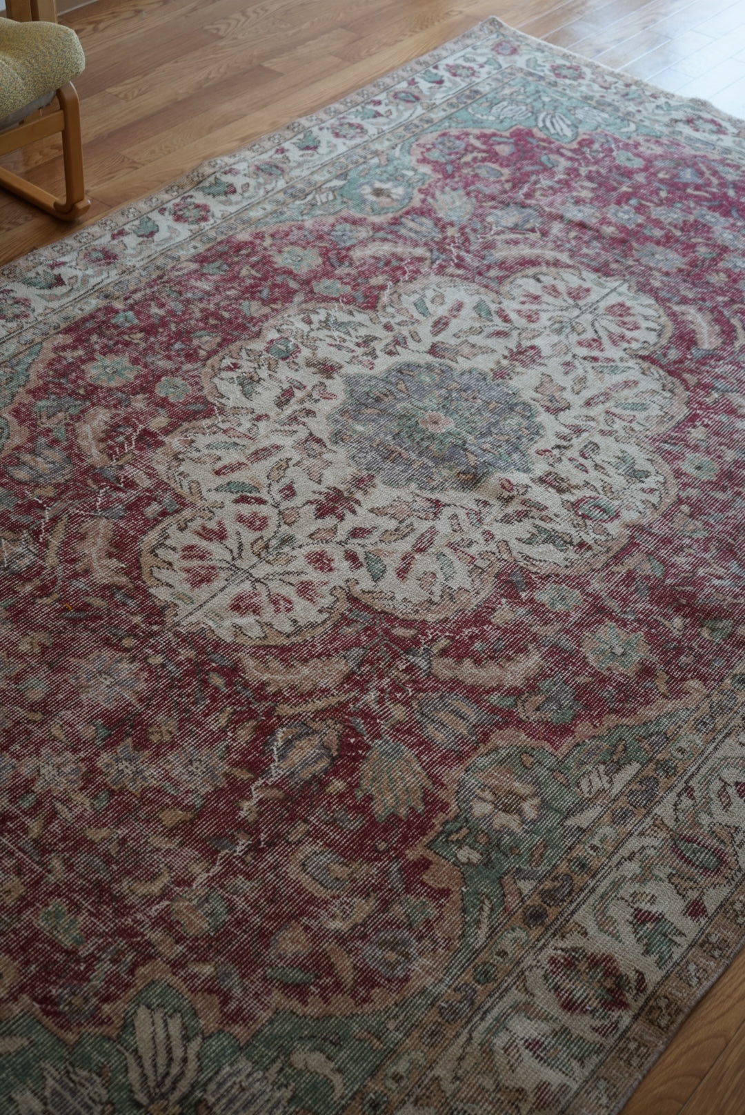 Türkiye Old Isparta Medallion Red , Green 1960年代 283 × 172 cm No.TR25383