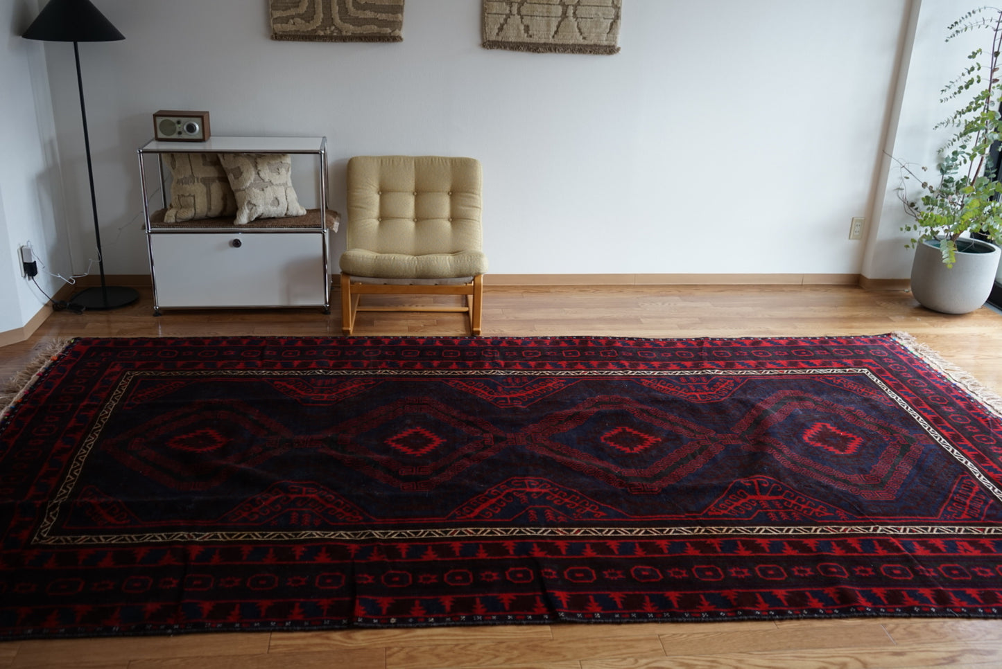 Afghanistan Vintage Baluch Zanjir 1980年代 358 × 190 cm  No.AF2530