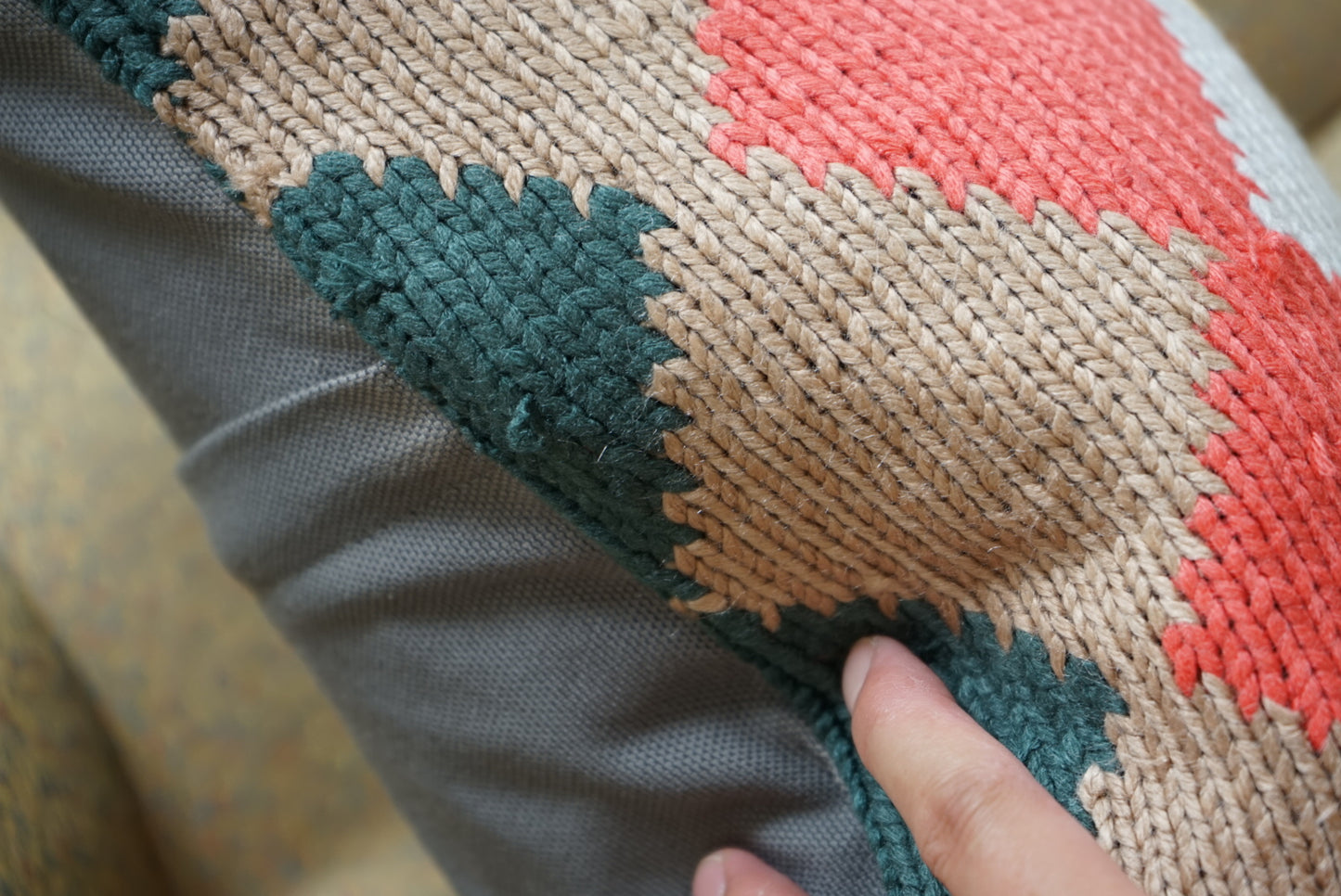 Türkiye Old Kilim Cushion Cover Colorful Diamond 41 × 40 cm No.TR25438