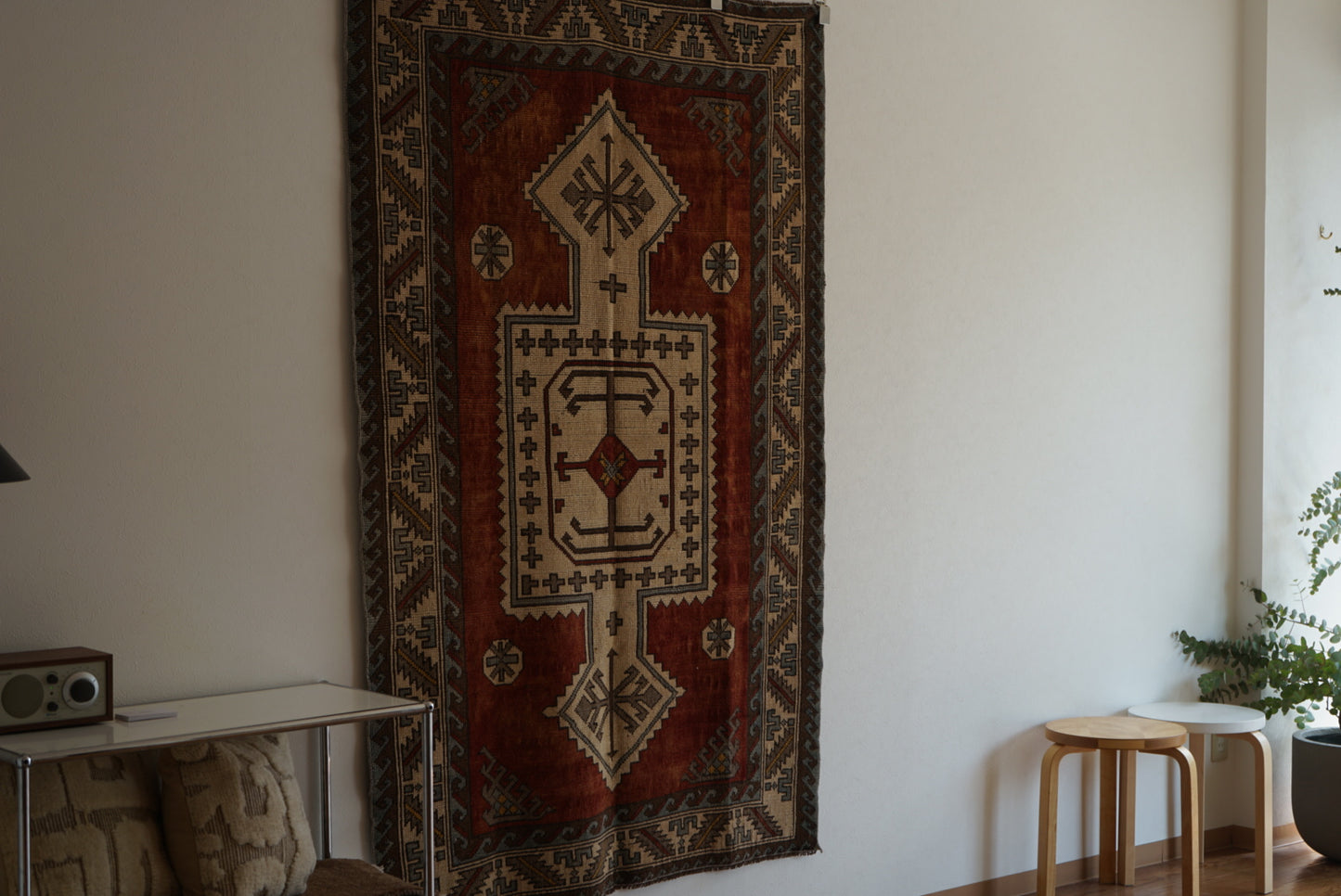 Türkiye Old Eastern Anatolia Orange Medallion 1960年代 194 × 121 cm No.TR25400