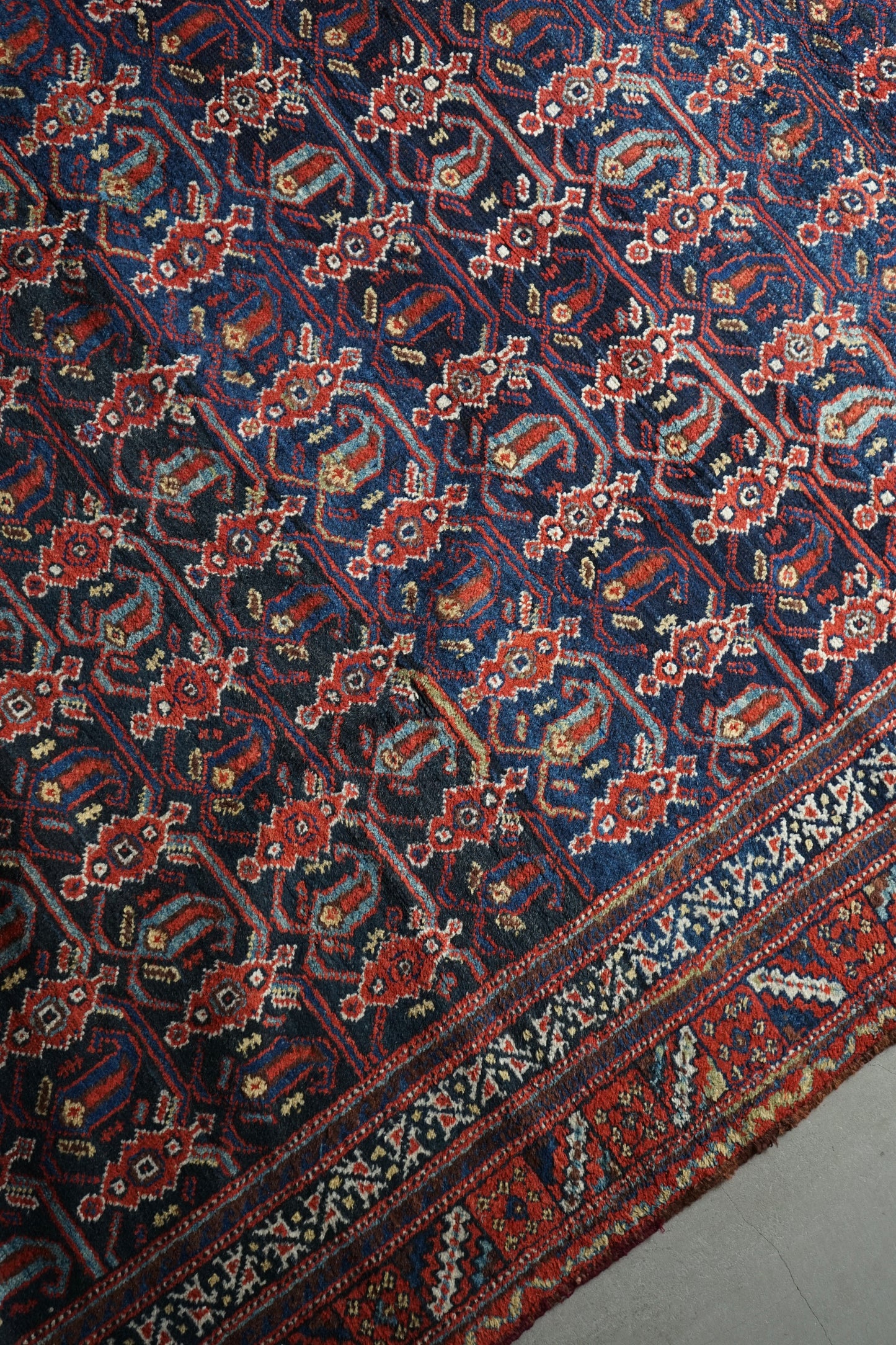 店頭販売 Iran Antique Afshar Boteh Jegheh Bibi Baft IRAN 1770-1790年代 197 × 138 cm