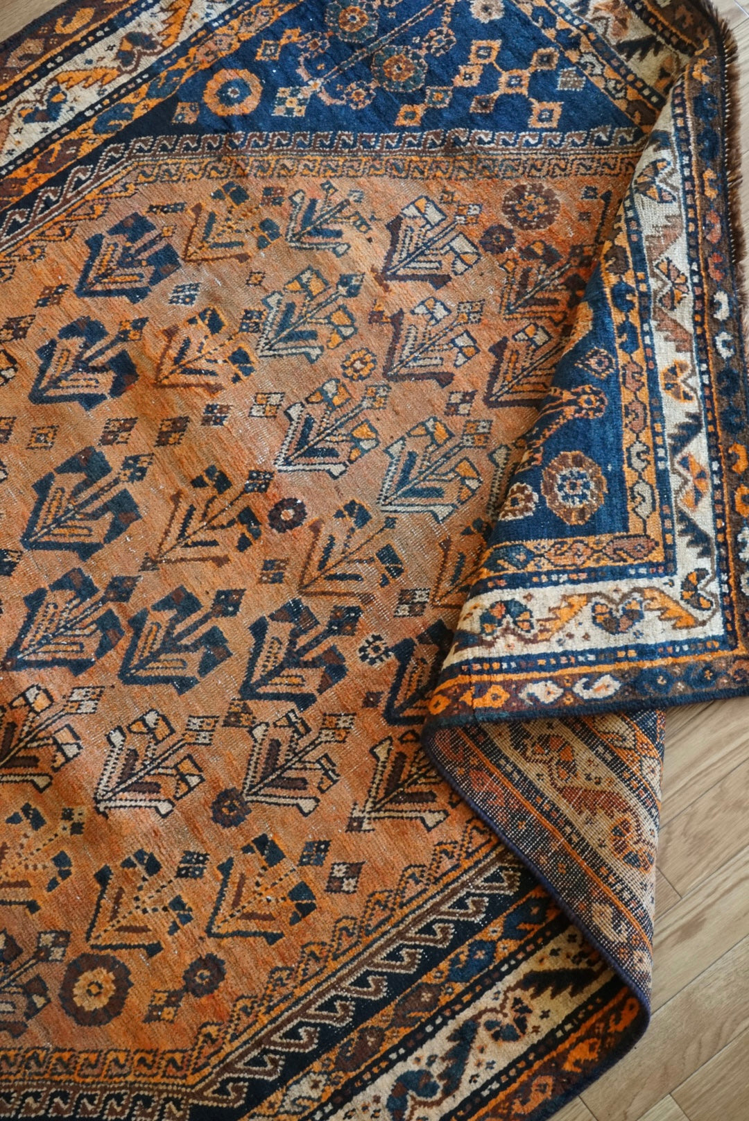 店頭販売 IRAN ANTIQUE SHIRAZ QASHQAI BASSERI 1870年代 217 × 150 cm