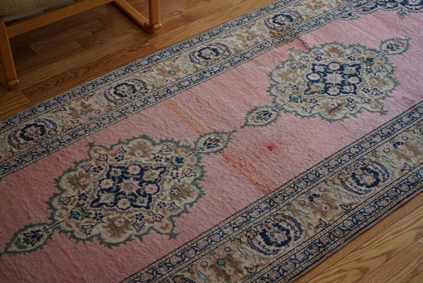 Türkiye Old Kayseri Pink Runner 1950-1960年代 272 × 101 cm