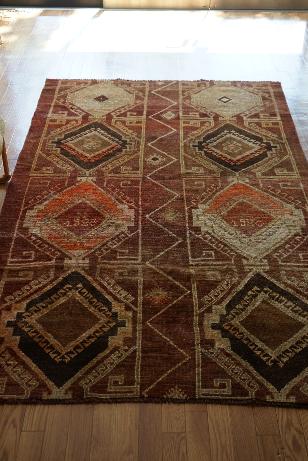 TURKEY VINTAGE ANATORIA BROWN 1980年代 256 × 155 cm No.TR25157