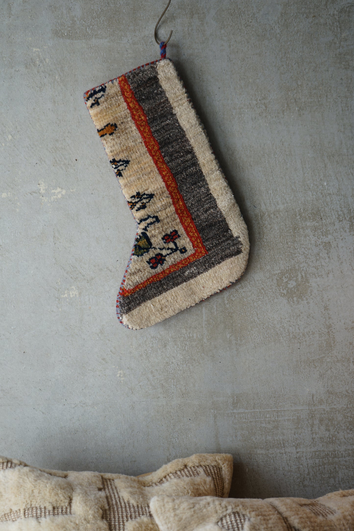 IRAN OLD-ANTIQUE CHRISTMAS SANTA SOCKS 39 × 25 cm NO.41