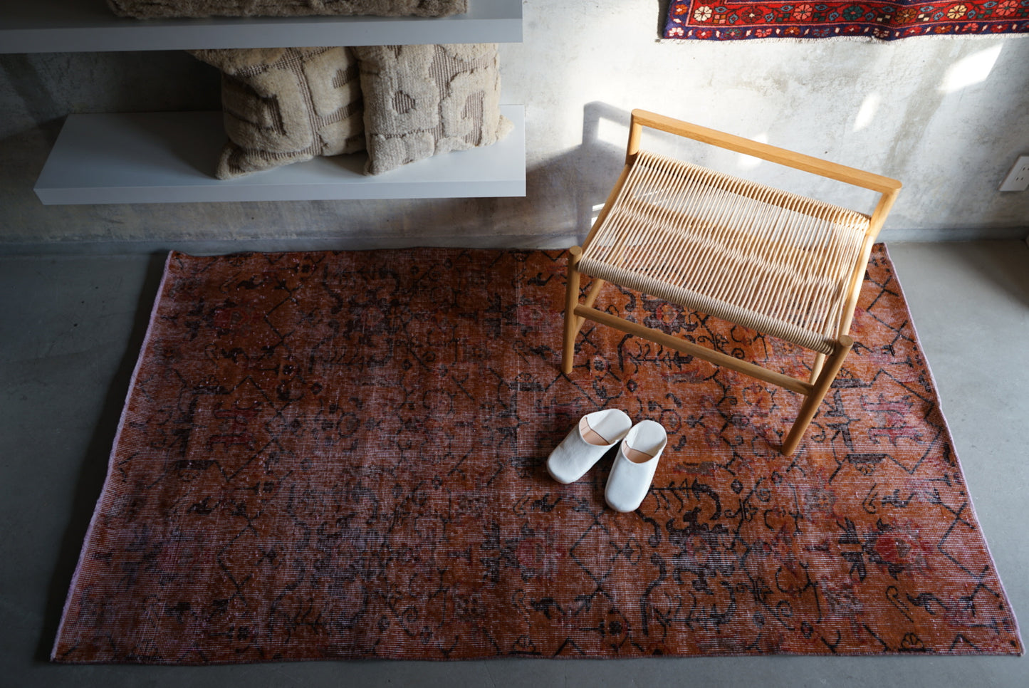 Türkiye Old Isparta Orange Over Dye 1970年代 202 × 113 cm No.TR25260