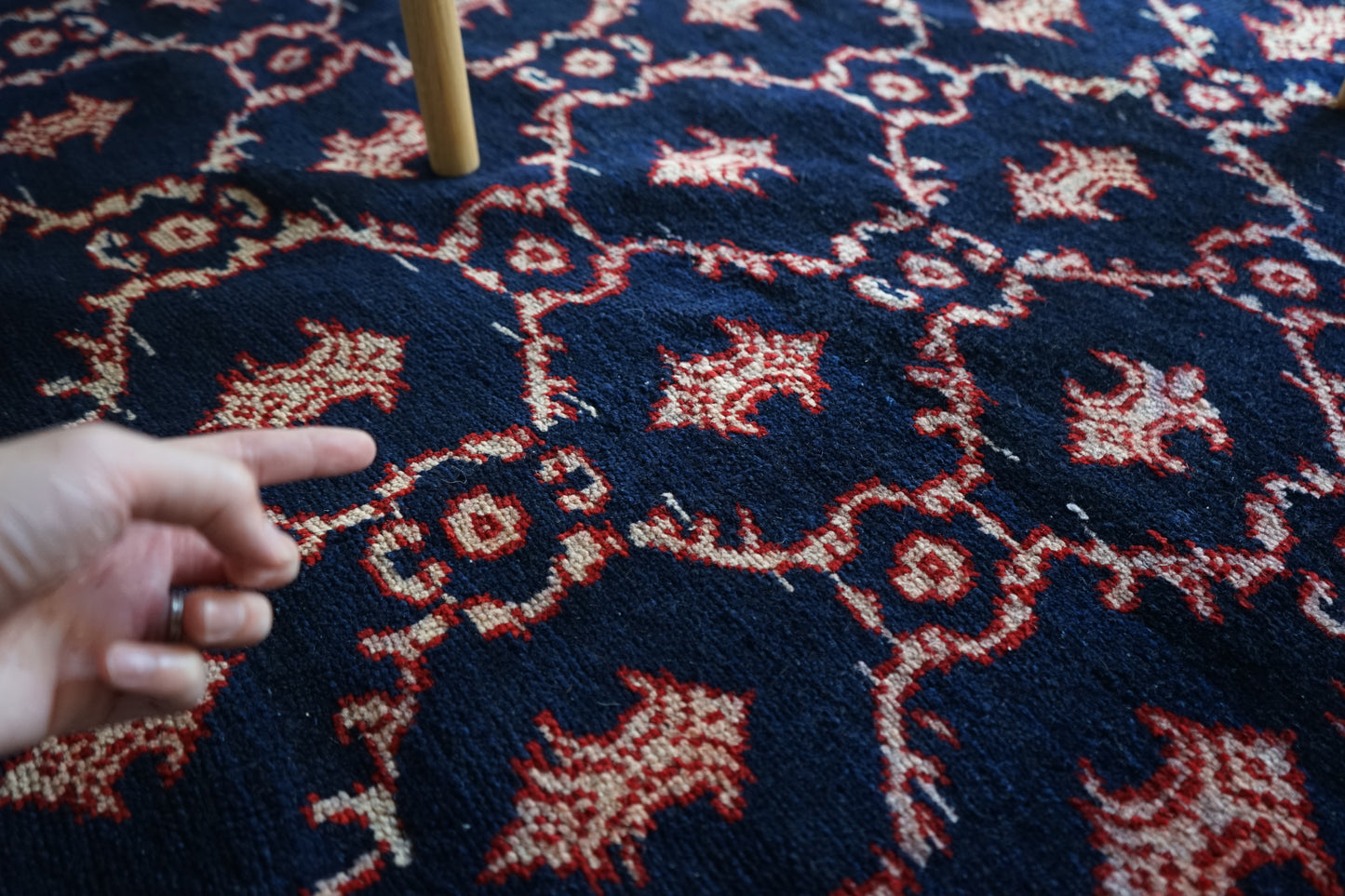 TURKEY OLD ISPARTA NAVY 1970年代 165 × 124 cm No.TR25211