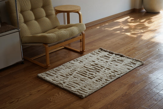 店頭販売 ORIGINAL IRAN QASHQAI KILIM DOORSIZE " MORNING MIST " 95 × 65 cm