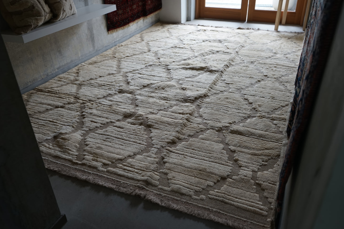 店頭販売 ORIGINAL IRAN QASHQAI KILIM LIVING MAIN SIZE " DIAMOND " 300 × 200 cm