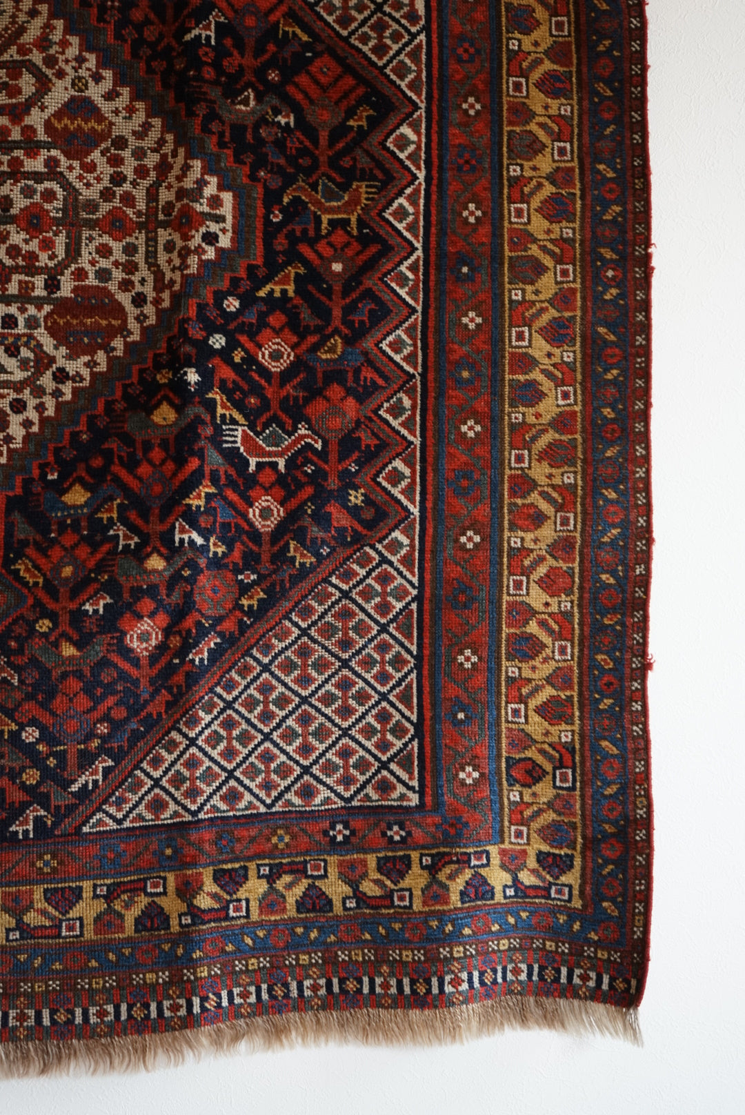 店頭販売 IRAN ANTIQUE SHIRAZ KHAMSEH BAHARLO 1820-1840年代 191 × 155 cm