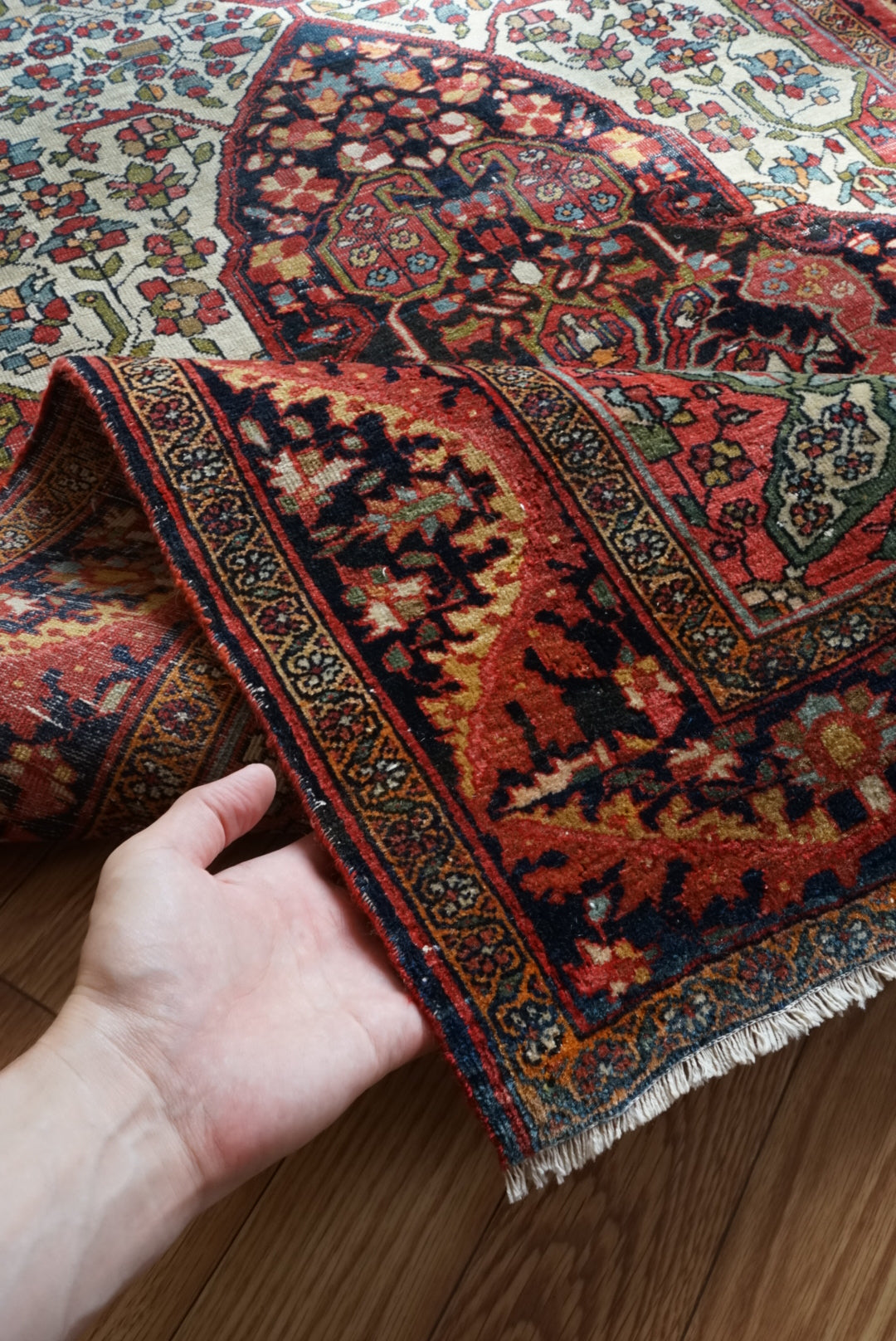 店頭販売 Türkiye Old Kemaliye Flower Medallion 1930年代 186 × 108 cm No.TR25457