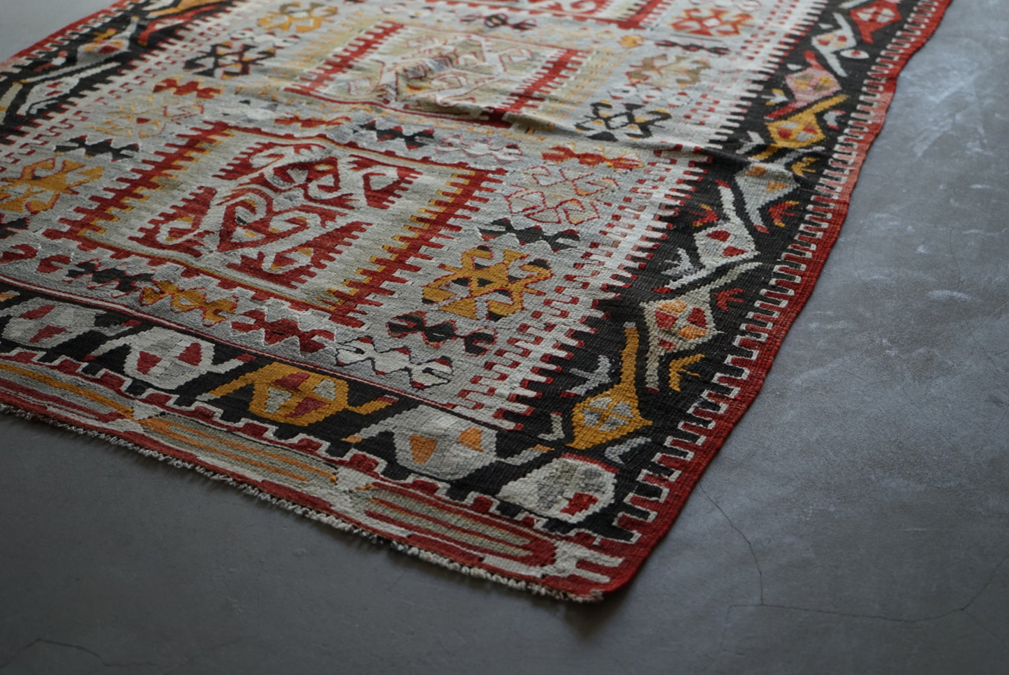 TURKEY KAYSERI OLD KILIM 1950-1960年代 159 × 116 cm