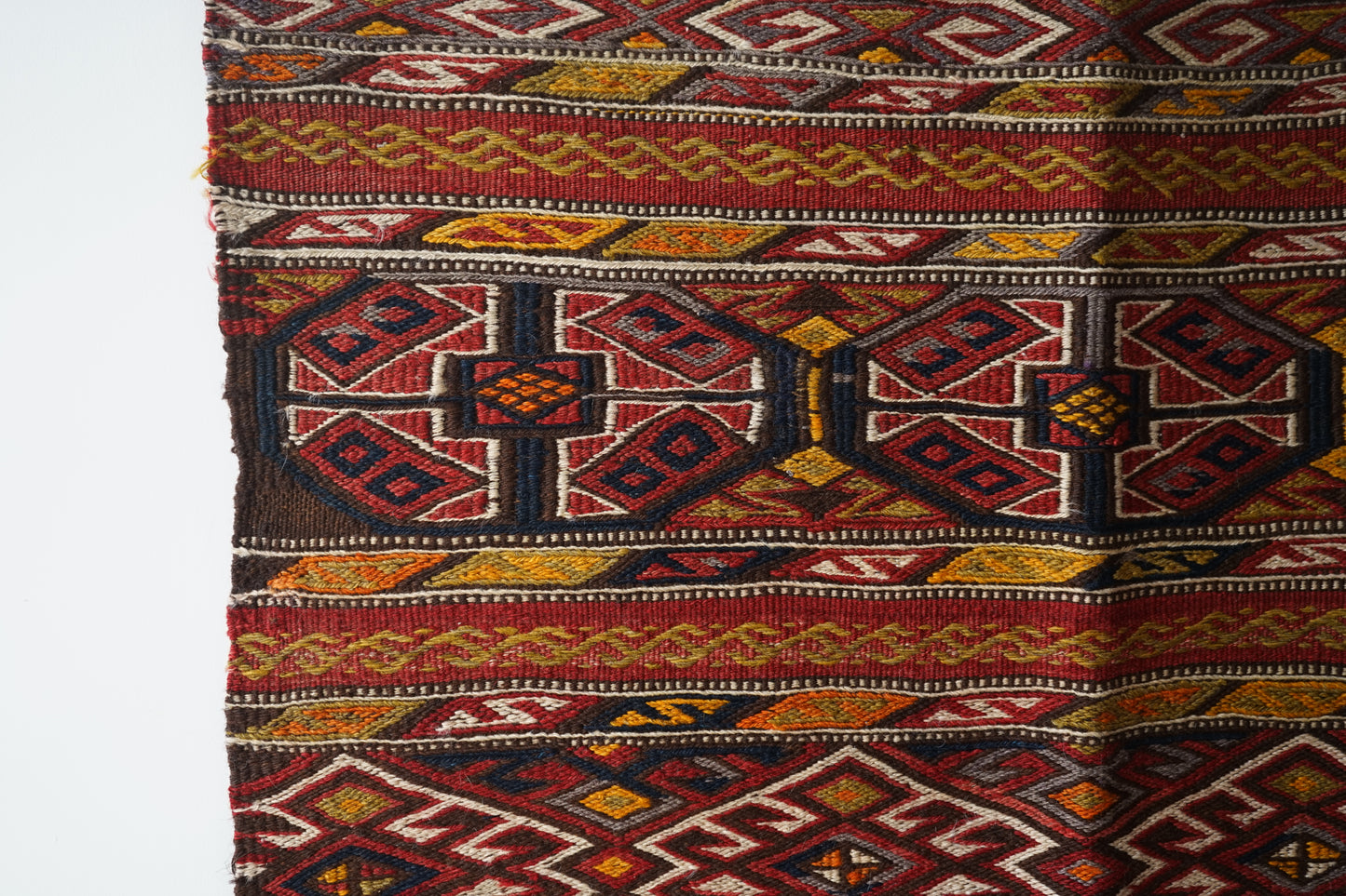 EASTERN TURKEY VINTAGE KURDISTAN KILIM 1965-1970年代 92 × 81 cm