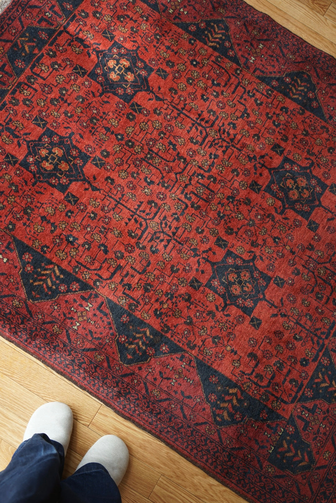 Afghanistan Old Turkmen RichRed 1970年代 177.5 × 142.5 cm No.AF2524