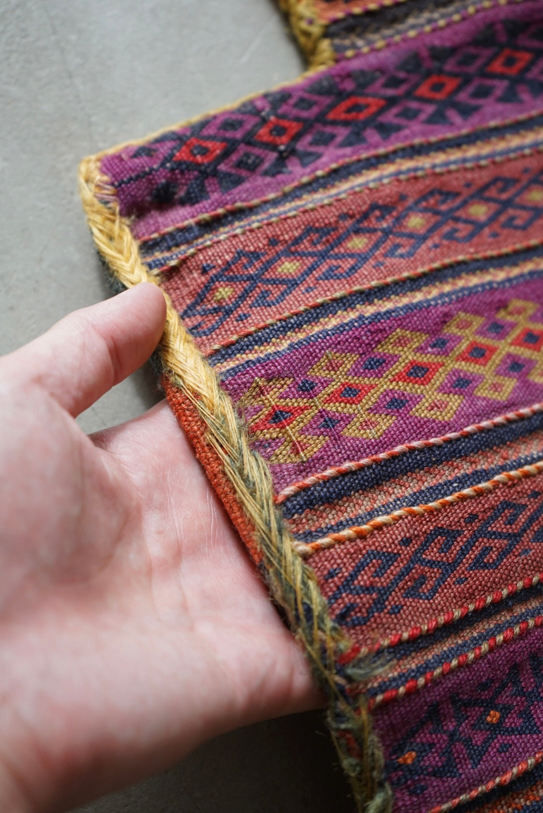 AFGHANISTAN-IRAN OLD QALAI NAW SALT BAG 1980年 56.5 × 40.5 cm