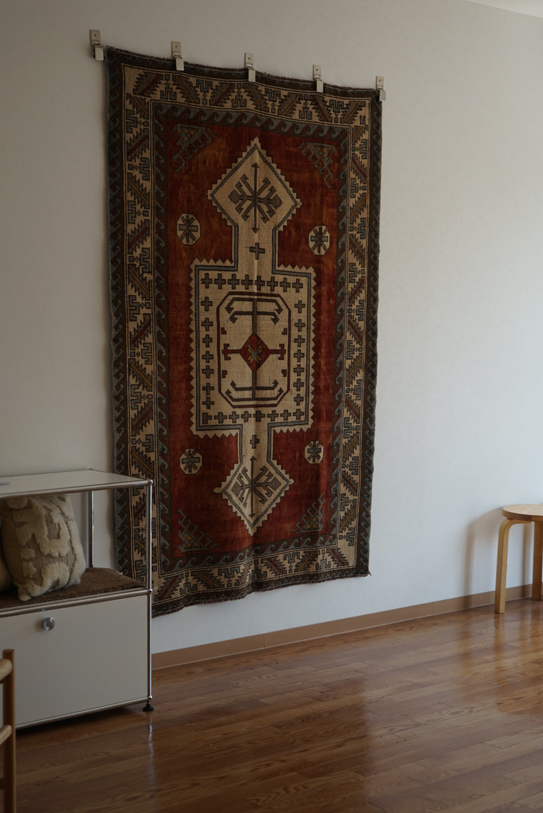 Türkiye Old Eastern Anatolia Orange Medallion 1960年代 194 × 121 cm No.TR25400