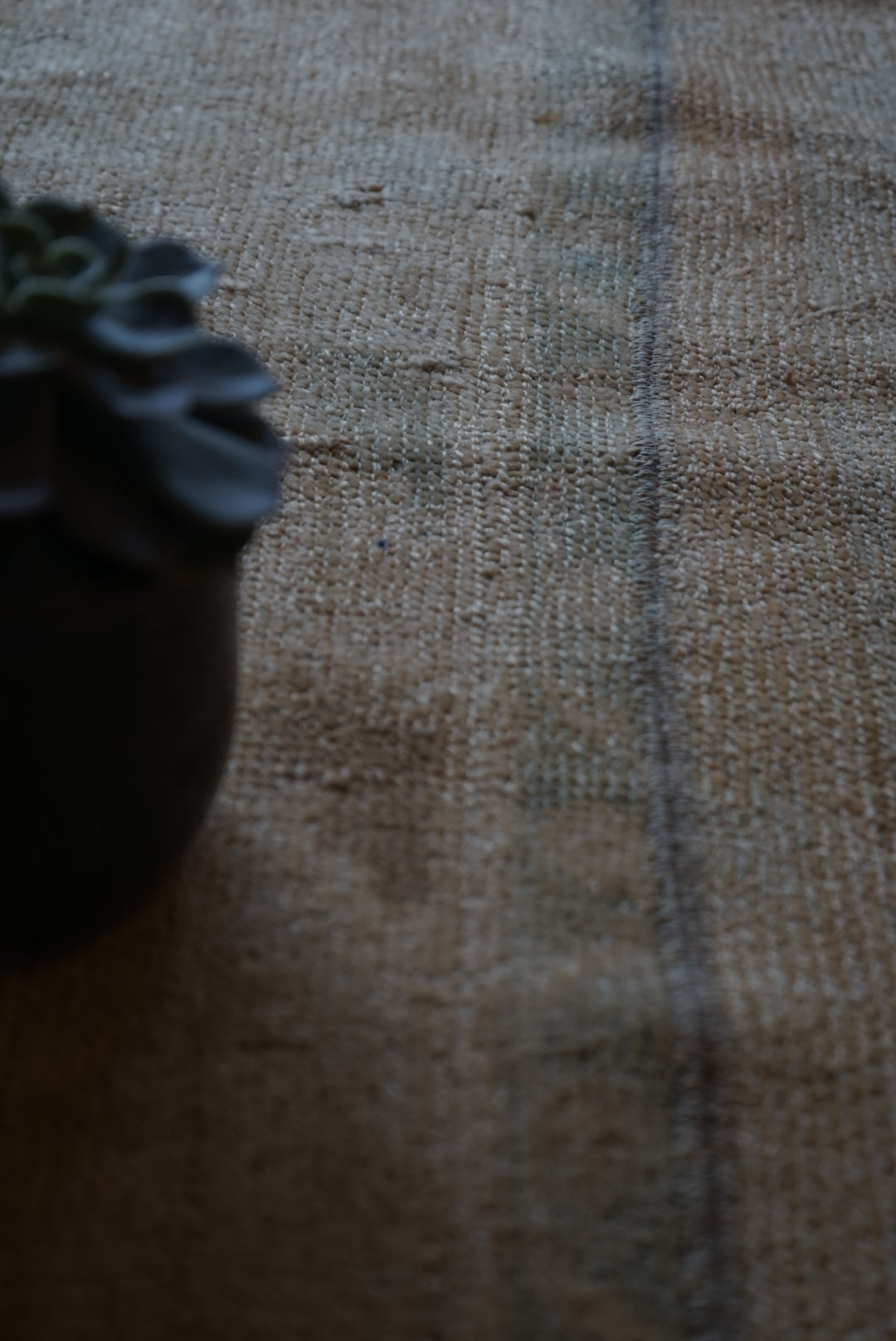 Türkiye Old Oushak Beige Blue Small size 1970年代 85 × 53 cm No.TR25246