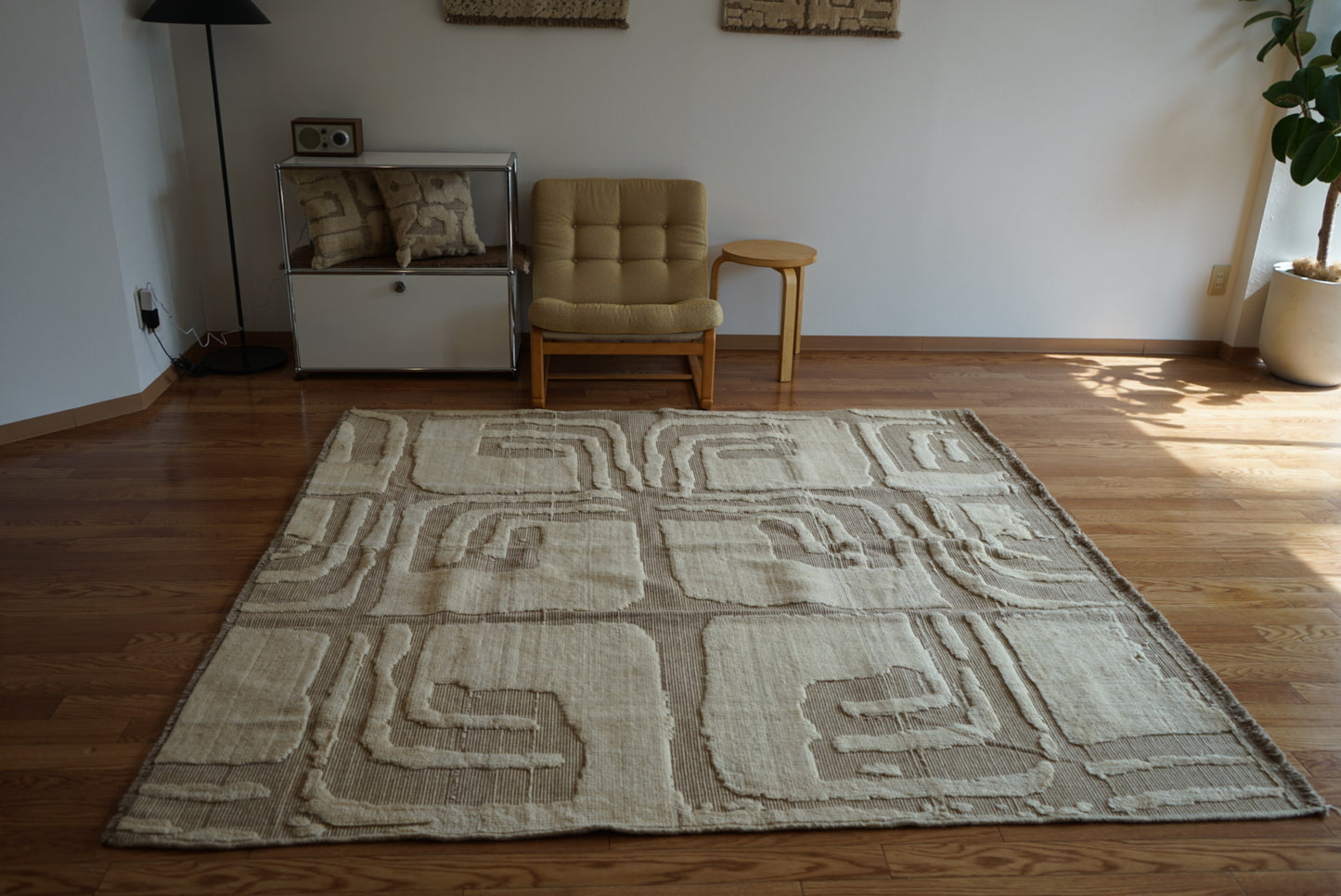 店頭販売 ORIGINAL IRAN QASHQAI KILIM LIVING SIZE " PERSIA " 200 × 200 cm