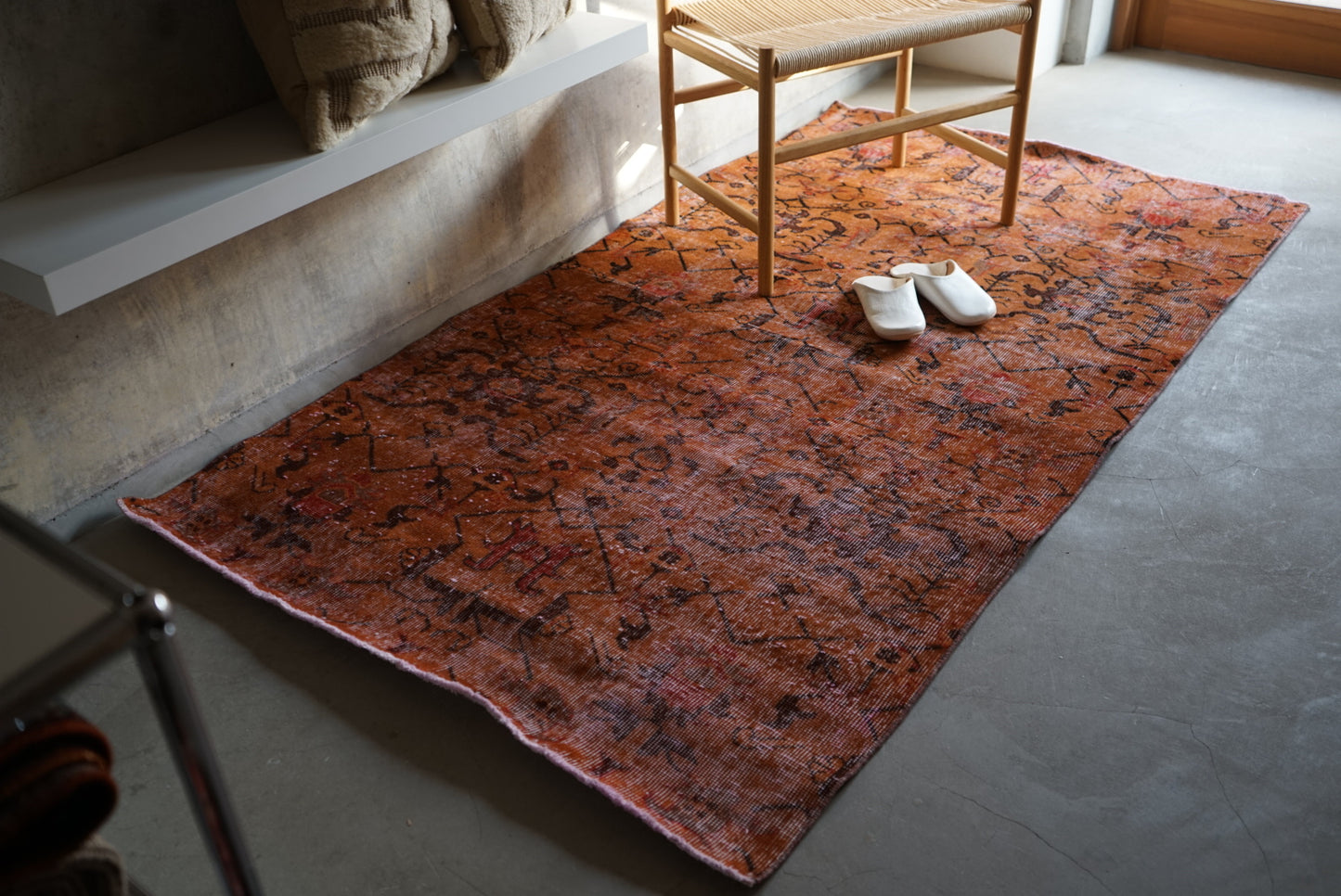 Türkiye Old Isparta Orange Over Dye 1970年代 202 × 113 cm No.TR25260