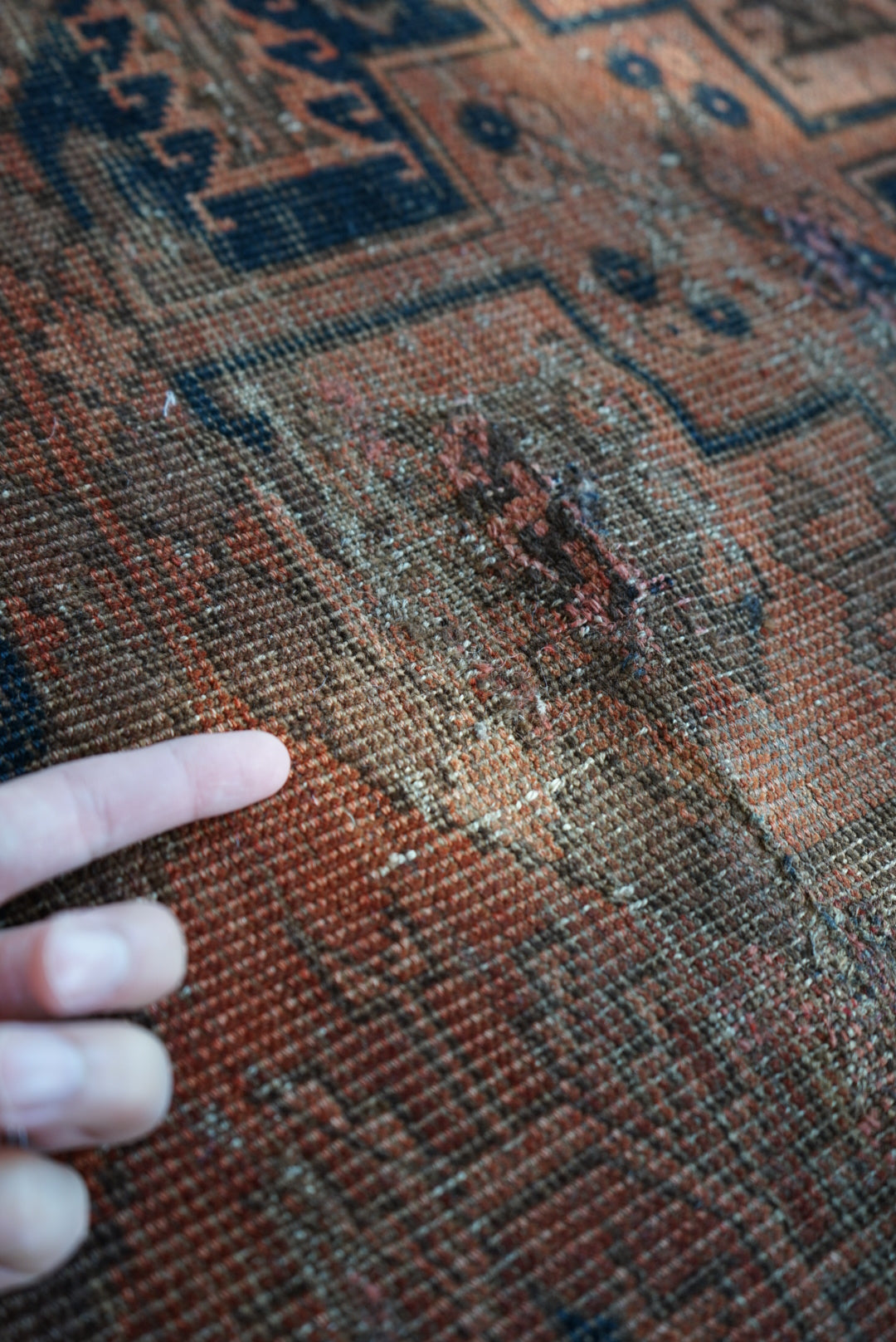 店頭販売 Afghanistan Old Turkmen Slaiman Brick Red 1900年代 301 × 202 cm  No.AF2540 / 国内送料無料・羊毛手織り絨毯