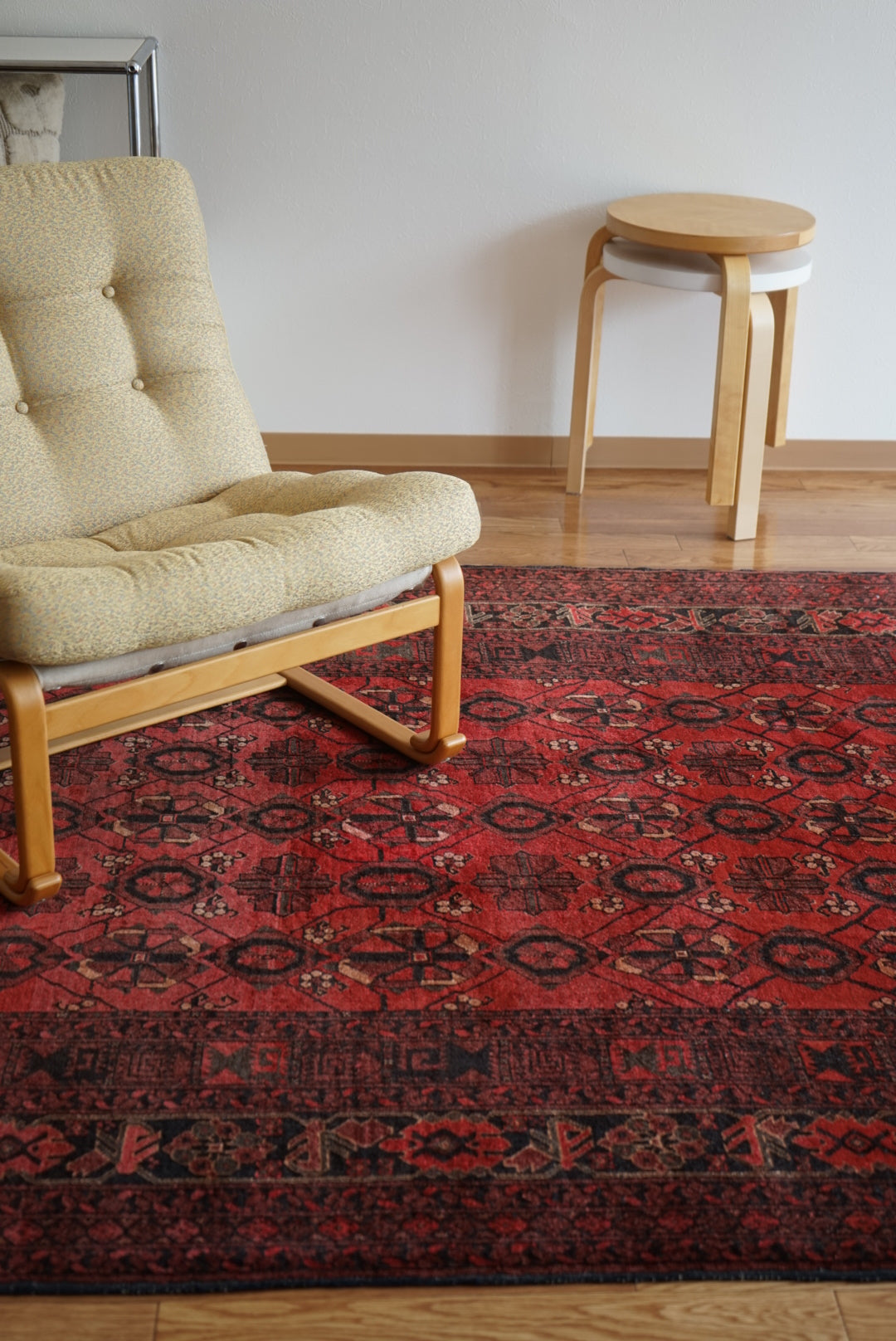 Afghanistan Old Turkmen Bashiri RichRed 1970年代 218 × 162 cm No.AF2523