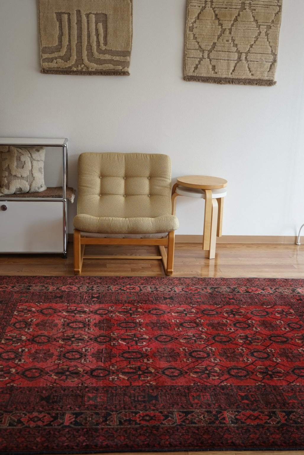 Afghanistan Old Turkmen Bashiri RichRed 1970年代 218 × 162 cm No.AF2523