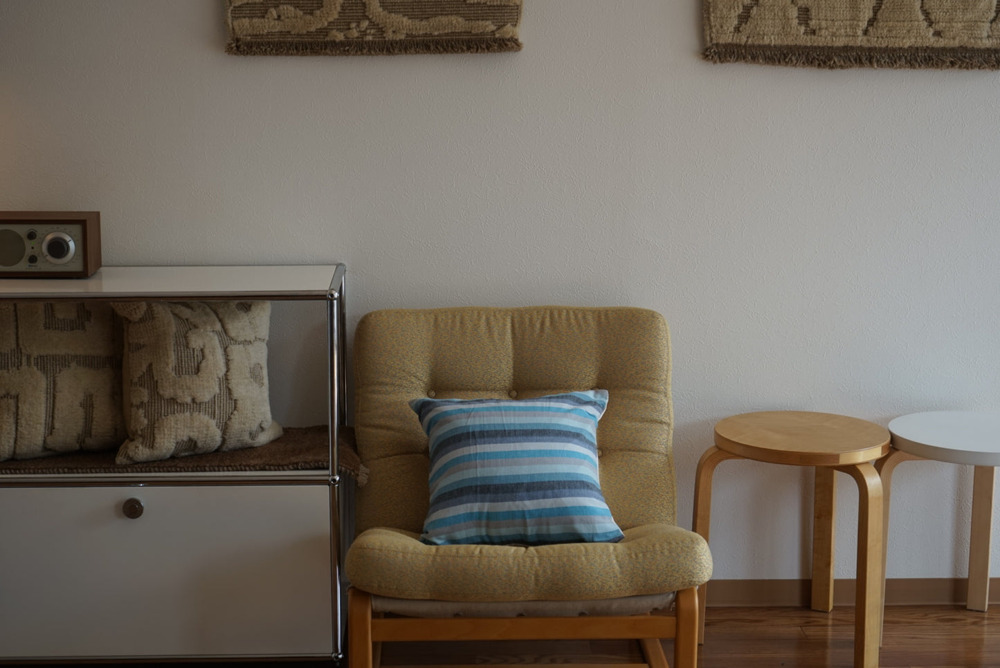 Türkiye Old Cushion Cover Blue Stripe 41 × 40 cm No.TR25398