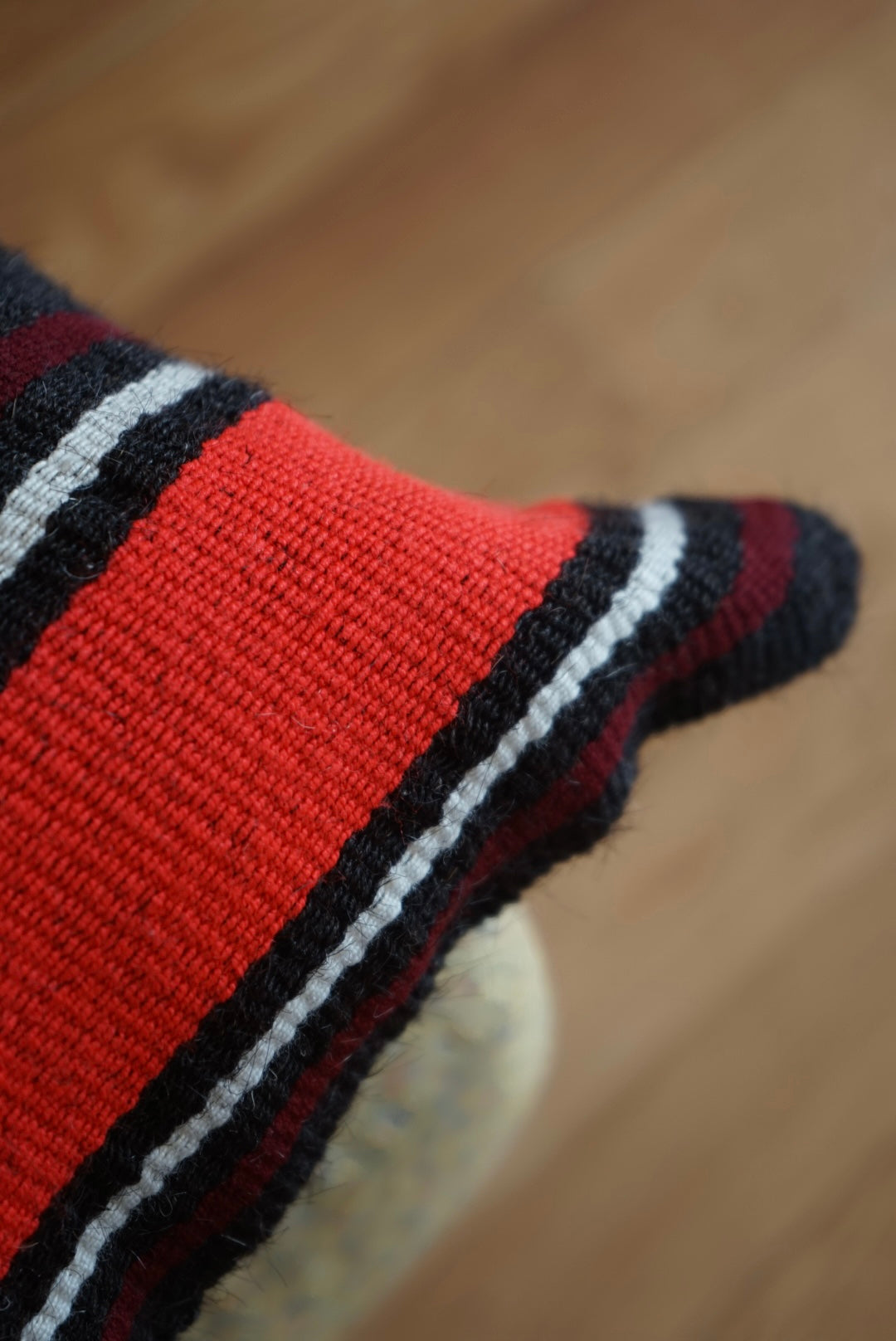 Türkiye Old Kilim Cushion Cover Black , Red 52 × 51 cm No.TR25433