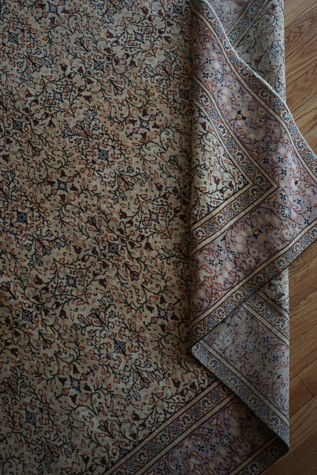 Türkiye Old Kayseri Flower Pale Purple 1970年代 293 × 196 cm No.TR25373