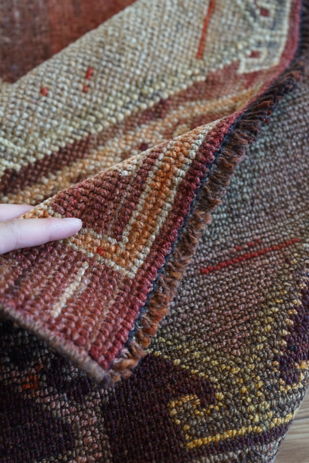TURKEY VINTAGE ANATORIA BROWN 1980年代 256 × 155 cm No.TR25157