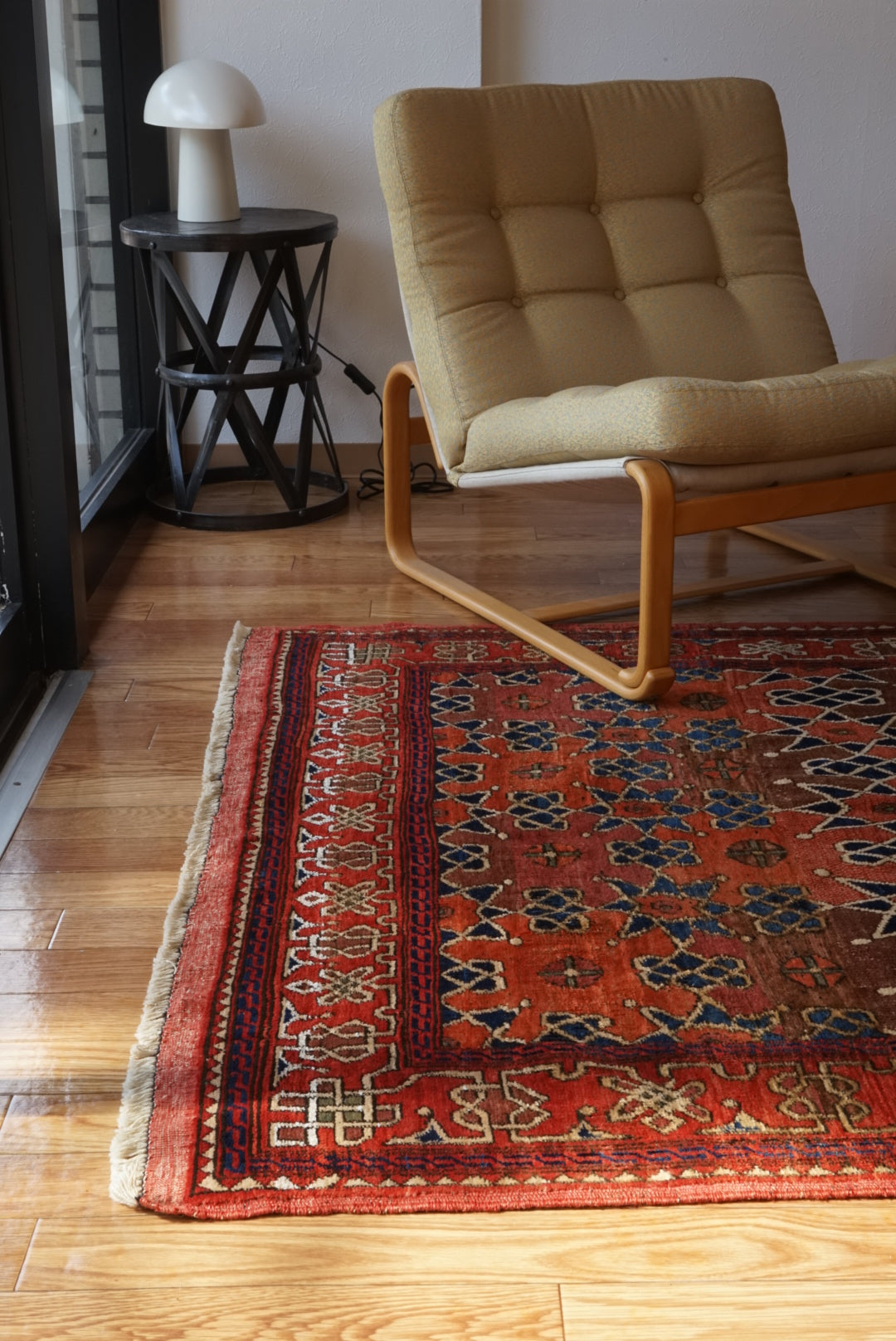 店頭販売 Afghanistan Vintage Baluch Orange Star 1980年代 153 × 124 cm  No.AF2531