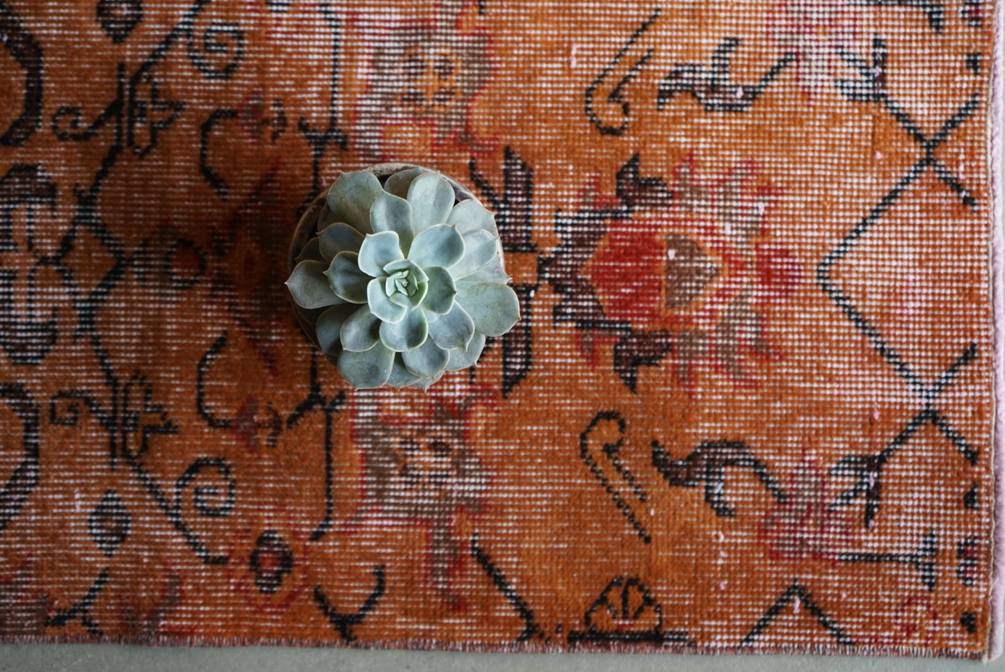 Türkiye Old Isparta Orange Over Dye 1970年代 202 × 113 cm No.TR25260