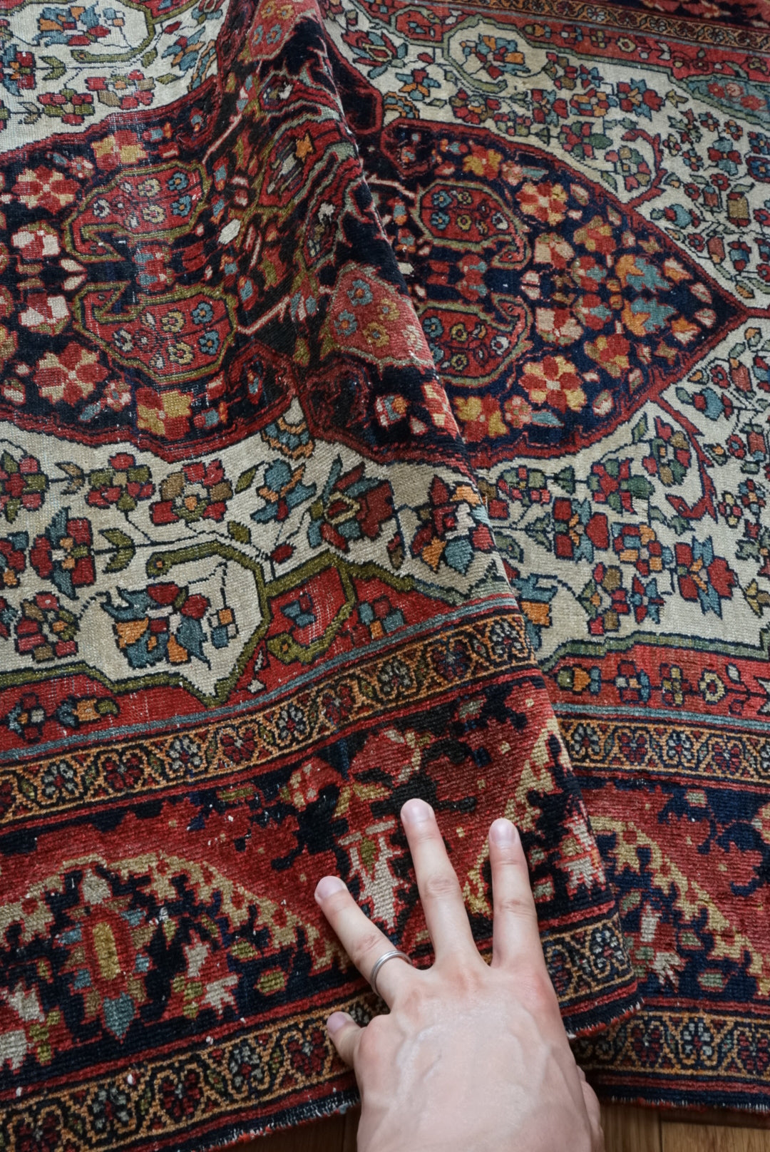 店頭販売 Türkiye Old Kemaliye Flower Medallion 1930年代 186 × 108 cm No.TR25457