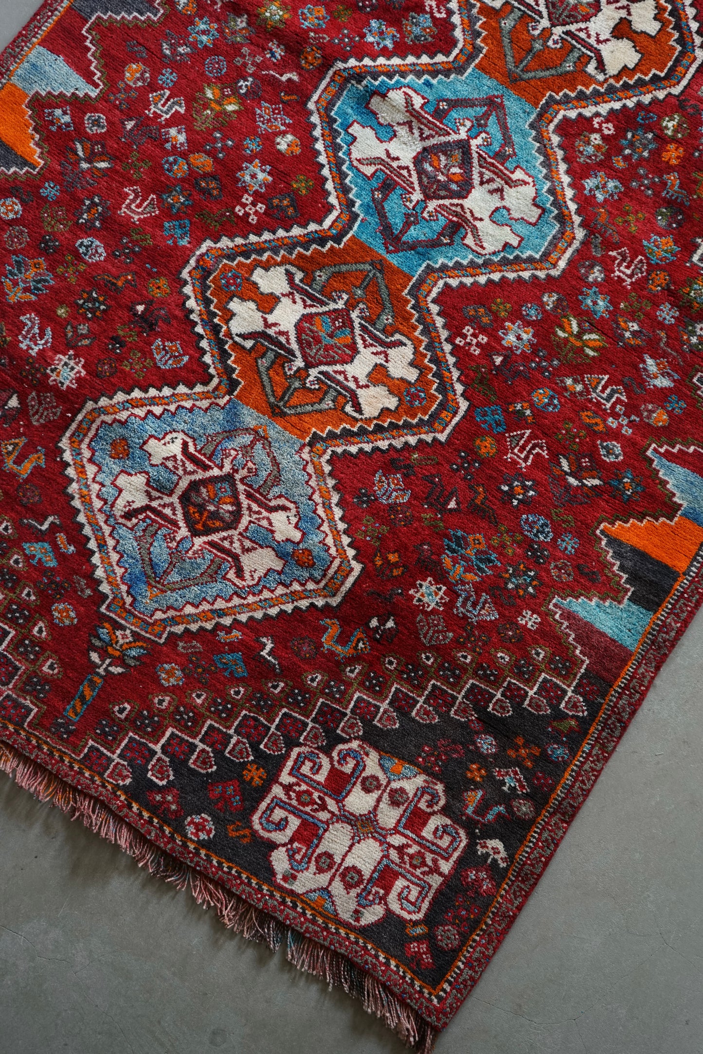 IRAN OLD SHIRAZ QASHQAI 1970年代 195 × 112 cm / 6'4" × 3'6" ft