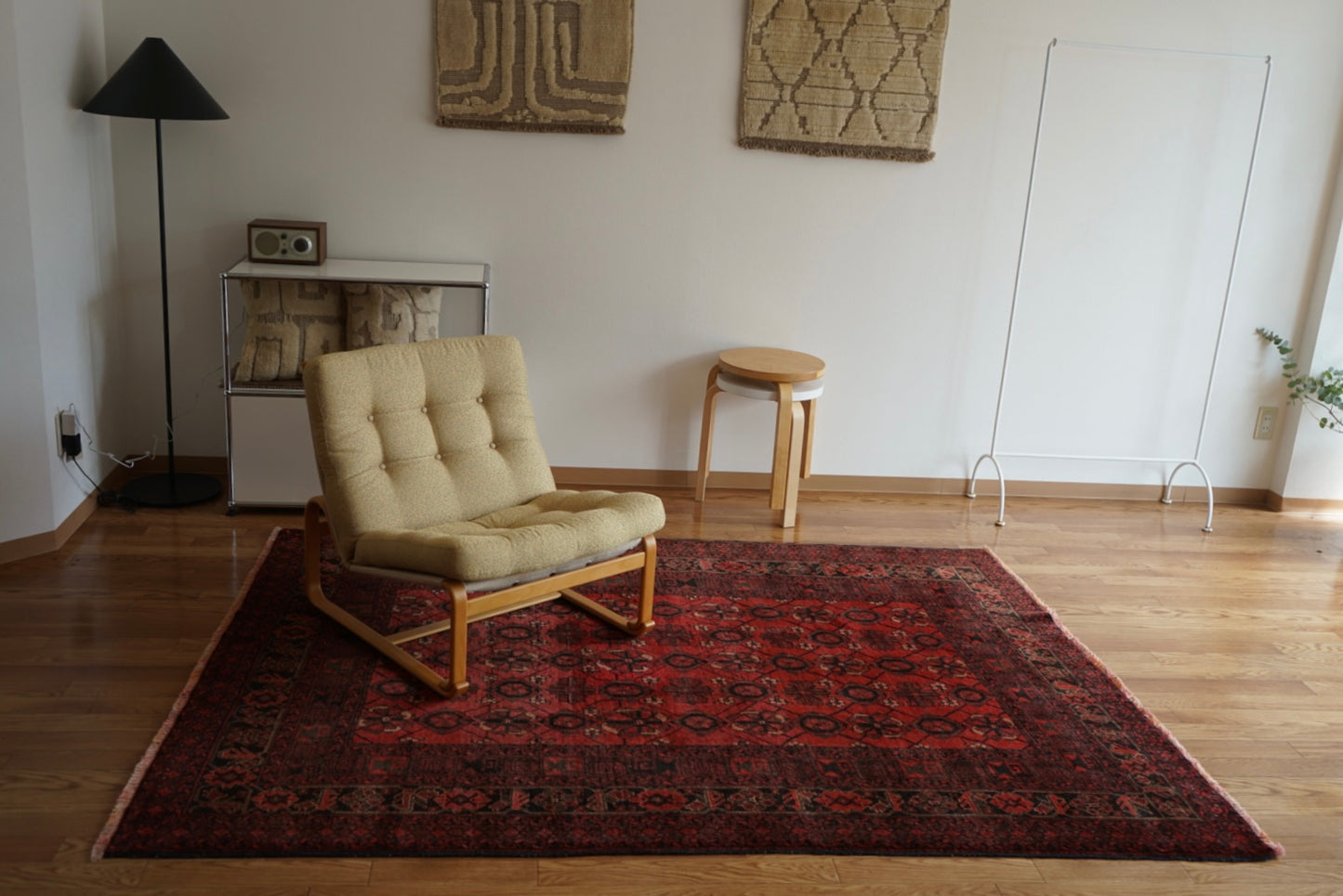 Afghanistan Old Turkmen Bashiri RichRed 1970年代 218 × 162 cm No.AF2523