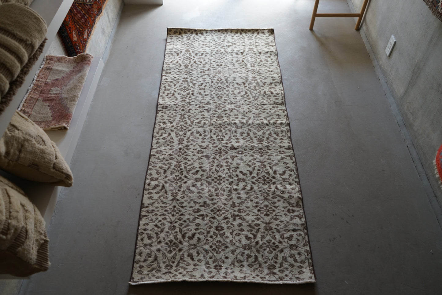 TURKEY OLD ISPARTA BROWN MINT RUNNER 1970年代 195 × 84 cm No.TR25136