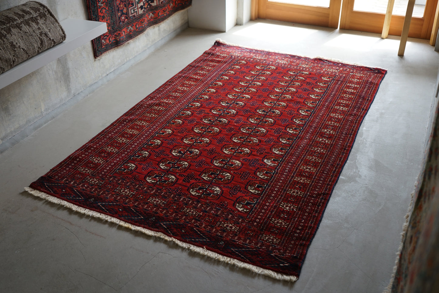 店頭販売 IRAN ANTIQUE TURKMEN ERSARI 1820-1840年代 200 × 128 cm
