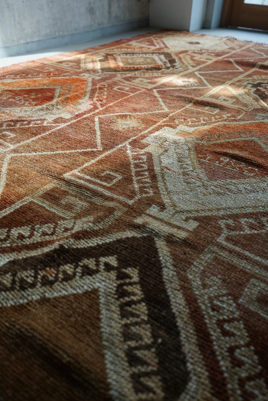 TURKEY VINTAGE ANATORIA BROWN 1980年代 256 × 155 cm No.TR25157