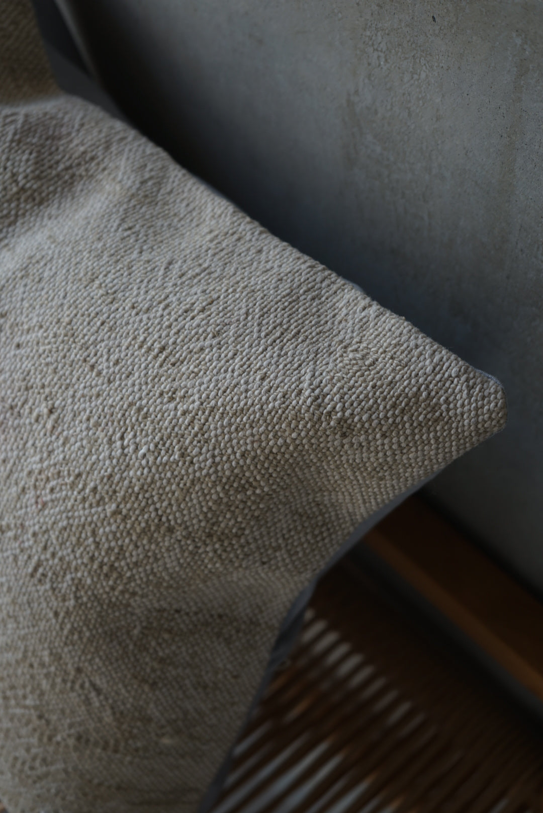 Türkiye Old Kilim Cushion Cover Ivory 40 × 40 cm No.TR25344