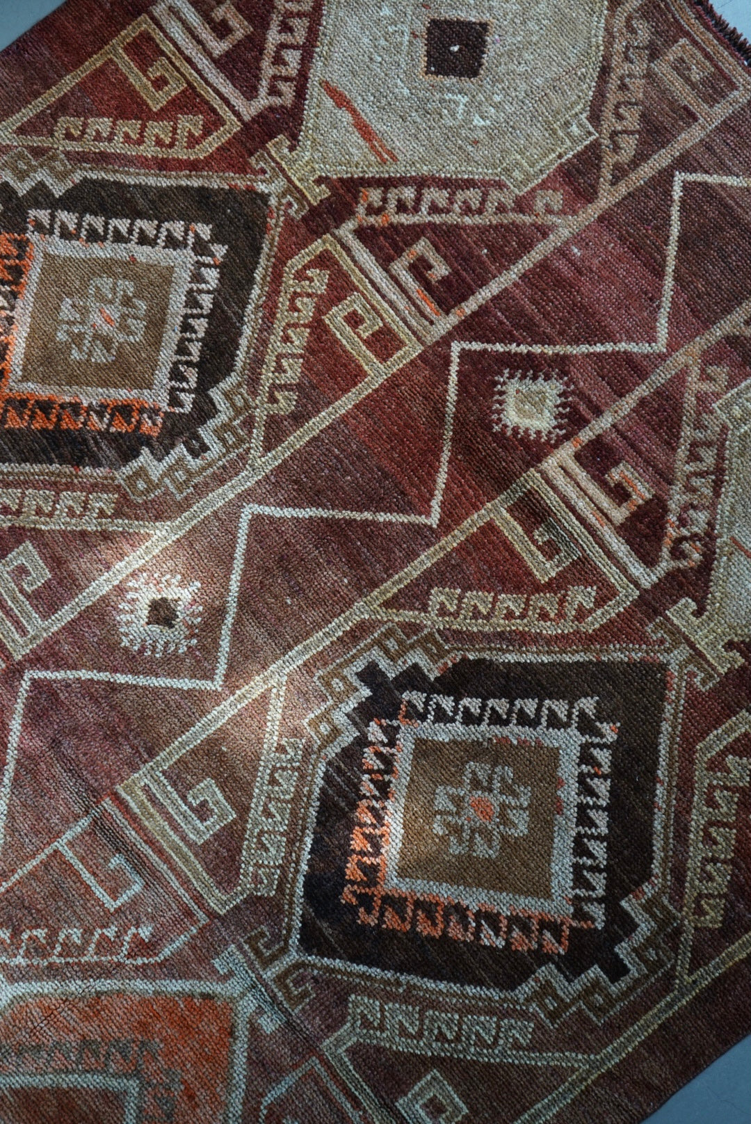 TURKEY VINTAGE ANATORIA BROWN 1980年代 256 × 155 cm No.TR25157