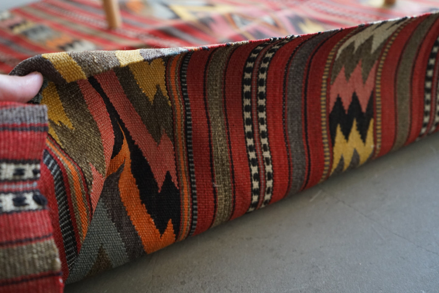 TURKEY BALKAN OLD KILIM 1950-1960年代 159 × 116 cm