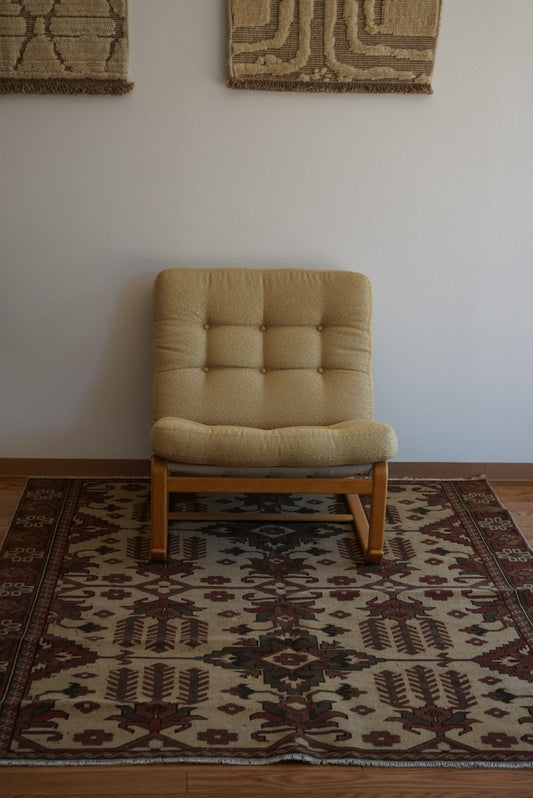 店頭販売 Türkiye Old Oushak Beige , Brown , Green 1970年代 164.5 × 143.5 cm No.TR25429