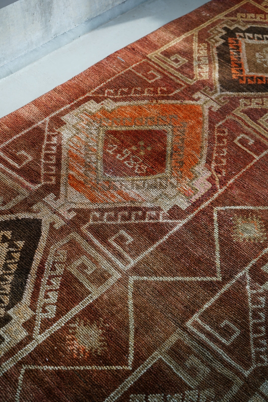 TURKEY VINTAGE ANATORIA BROWN 1980年代 256 × 155 cm No.TR25157