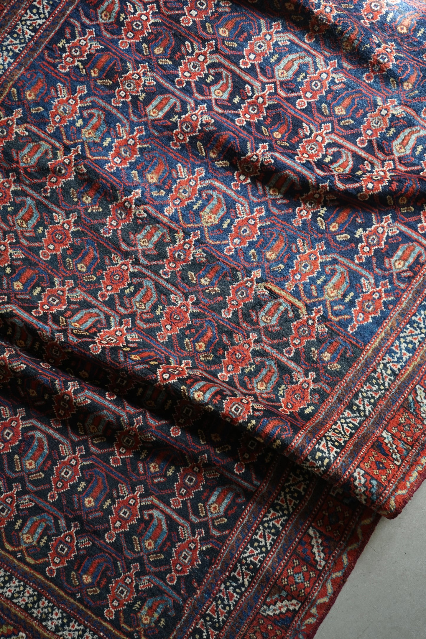 店頭販売 Iran Antique Afshar Boteh Jegheh Bibi Baft IRAN 1770-1790年代 197 × 138 cm
