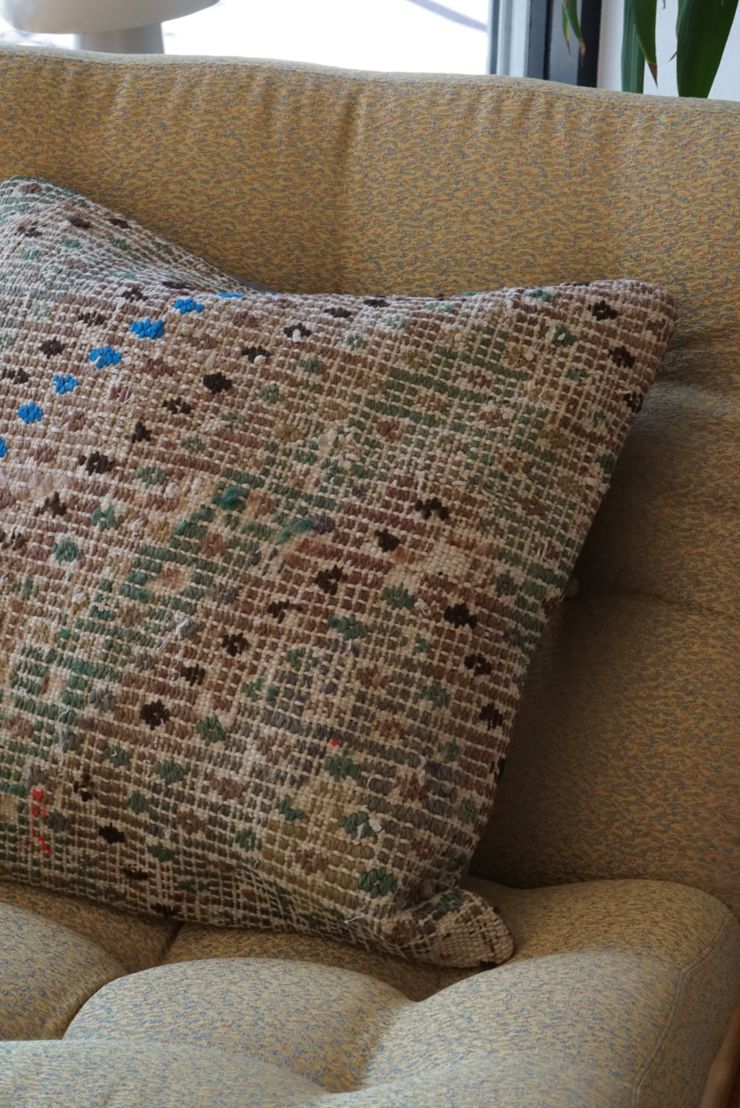 Türkiye Old Kilim Cushion Cover Mix Color Brown , Moss green , Beige 46 × 45 cm No.TR25462