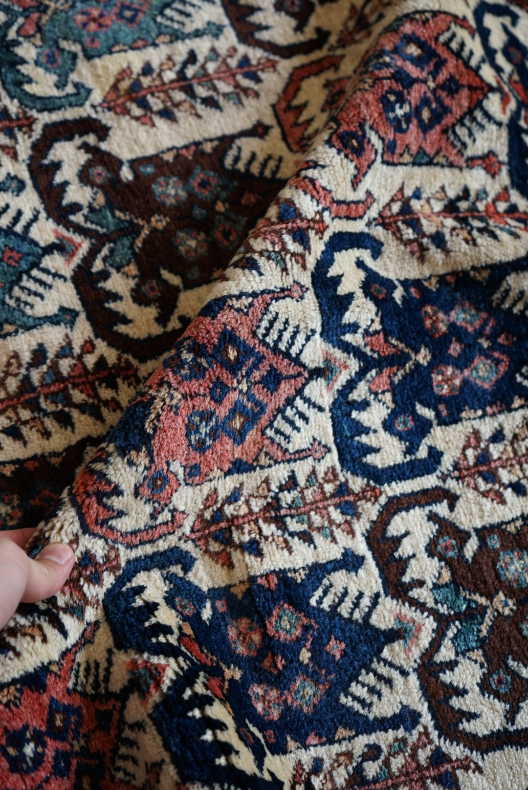 店頭販売 Iran Antique Afshar Pistachios 1860年代 183 × 135 cm