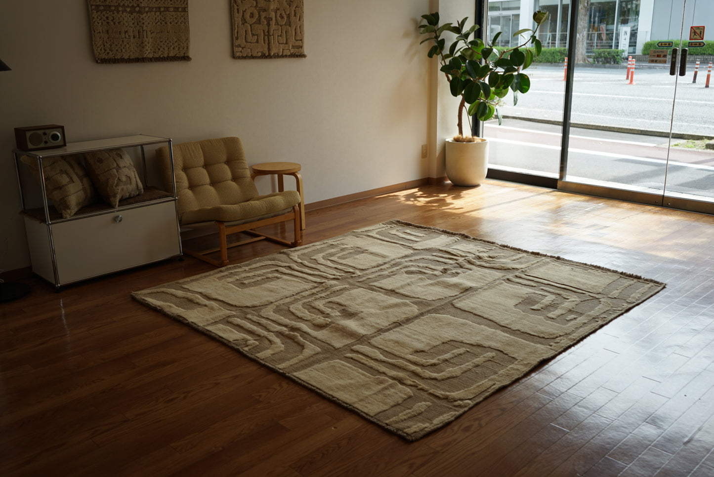店頭販売 ORIGINAL IRAN QASHQAI KILIM LIVING SIZE " PERSIA " 200 × 200 cm